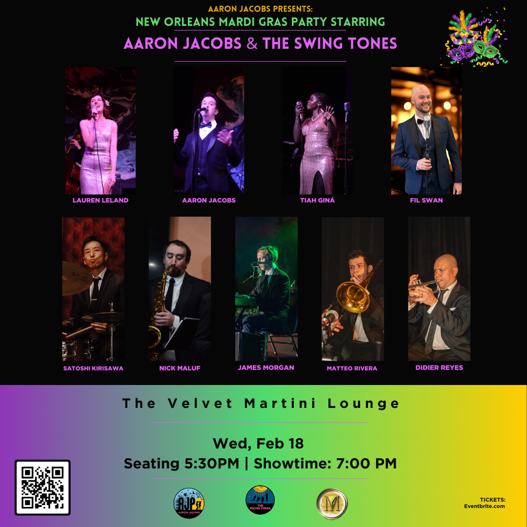 Aaron Jacobs & The Swing Tones New Orleans Mardi Gras Party
